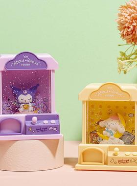 爆款卡通乐园派对娃娃机透明水晶灯儿童音乐盒生日礼物家居桌面装