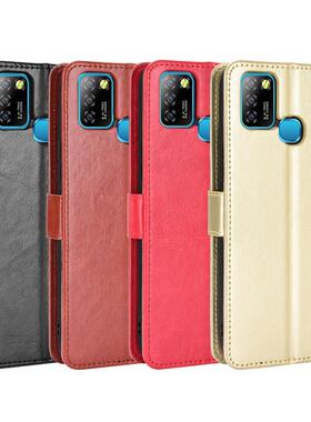 爆款传音Hot10Lite手机壳InfinixSmart5手机皮套疯马纹翻盖壳X657