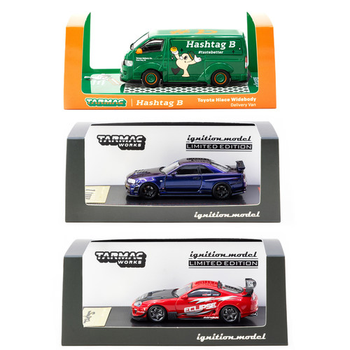 TW IG 64 日产R34 GTR丰田toyota hiace蛋挞车 Supra A80汽车模型