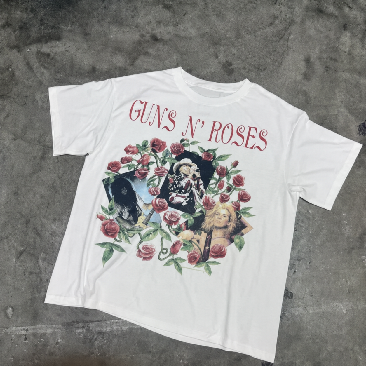 现货PrsMade白枪花短袖VintageT
