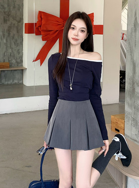 黑色百褶裙半身裙女2025秋新款韩版百搭显瘦a字裙防走光裙裤短裙