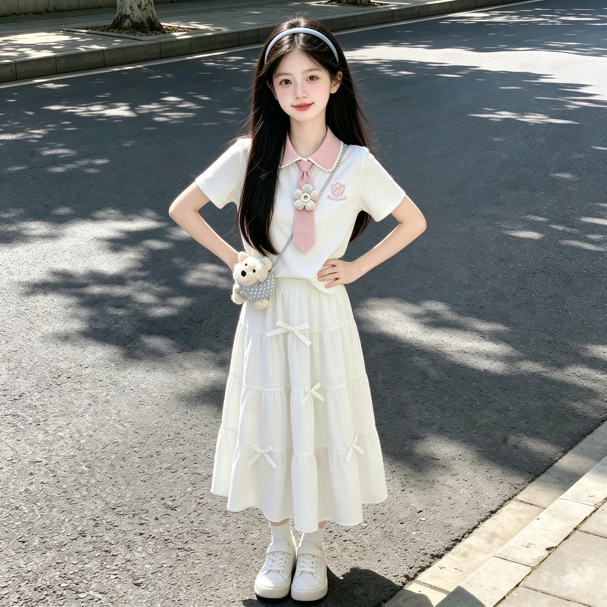 女童学院风套装2026新款儿童jk制服洋气甜美初中生裙子女大童夏装图片