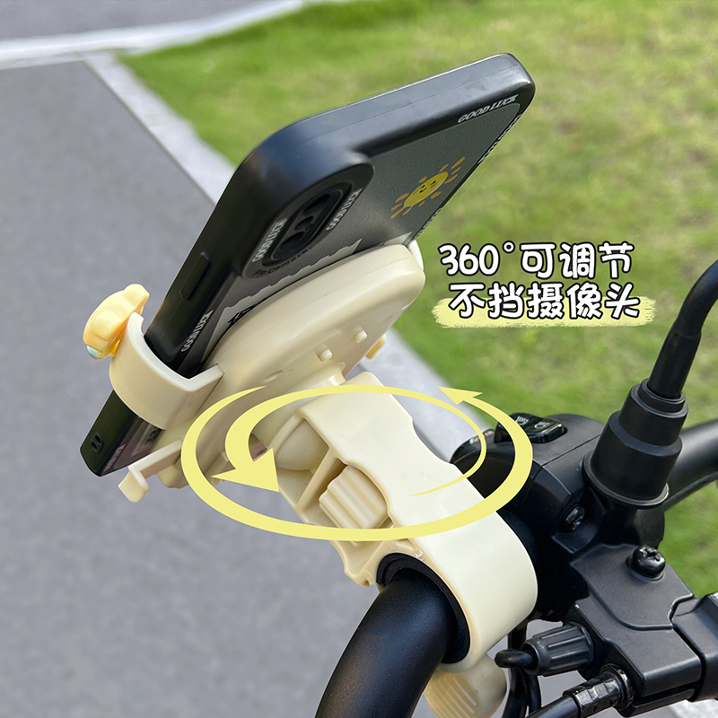 2025新款电动车手机支架防震防抖适用爱玛台铃踏板电瓶车摩托车自行车导航骑行可爱后视镜款女生专用雅迪九号