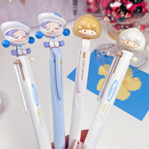 泡泡玛特上海限定冥想者sp萌粒笔中性笔原创手作可爱高颜值DIY