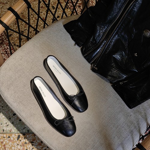 墨夜静染意大利手工芭蕾鞋