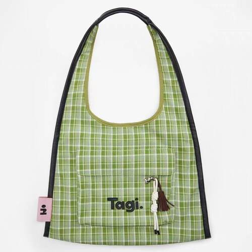 复古Tagi新款豹纹慵懒大容量小众托特双面通勤百搭单肩包