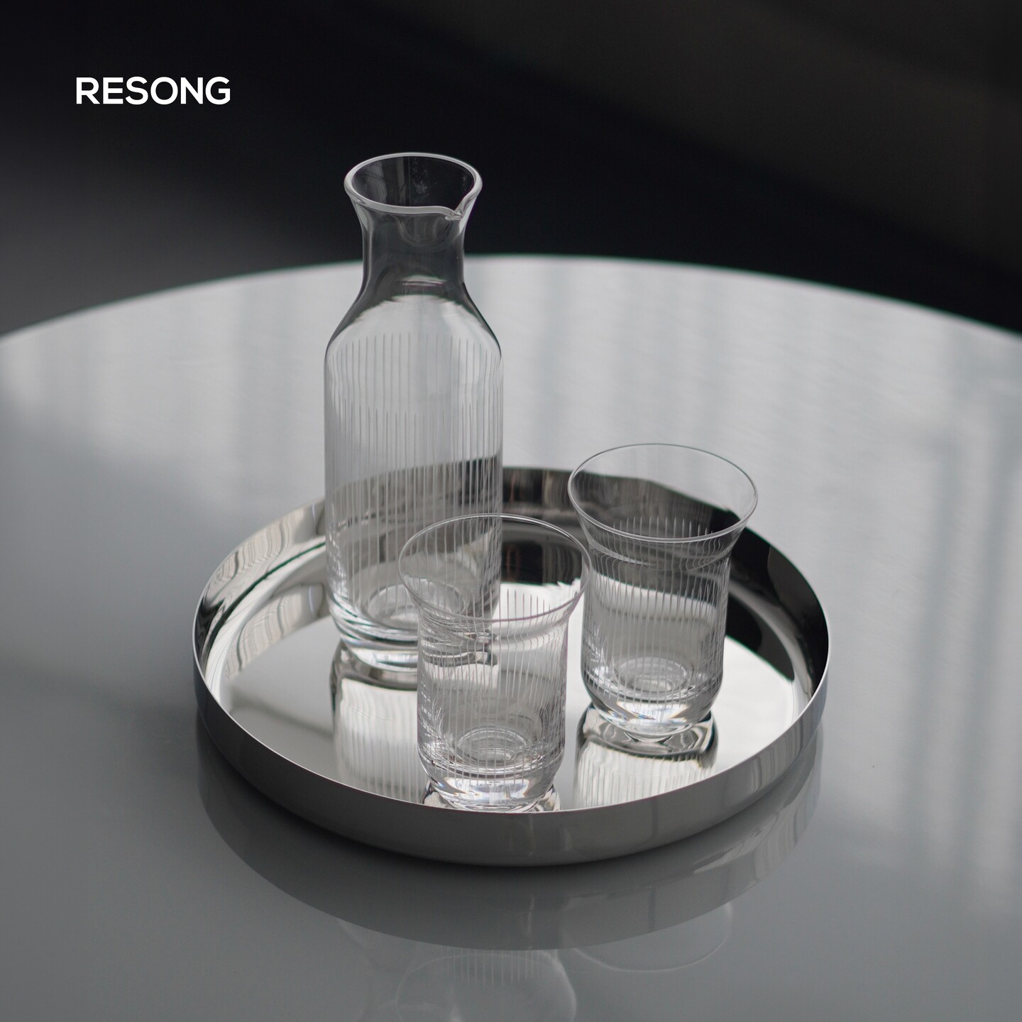 RESONG日诵家居 HD流光精抛不锈钢圆托盘