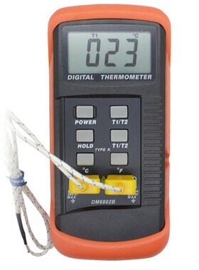 欣宝数字高精度温度表DM6802B双通A道接触式温度仪温度计DM6801A/