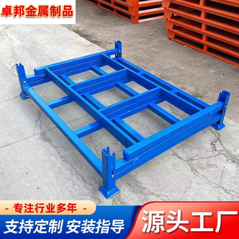 折叠角钢铁架仓储用堆垛架轮胎仓库巧固架重型货架可折叠巧固架