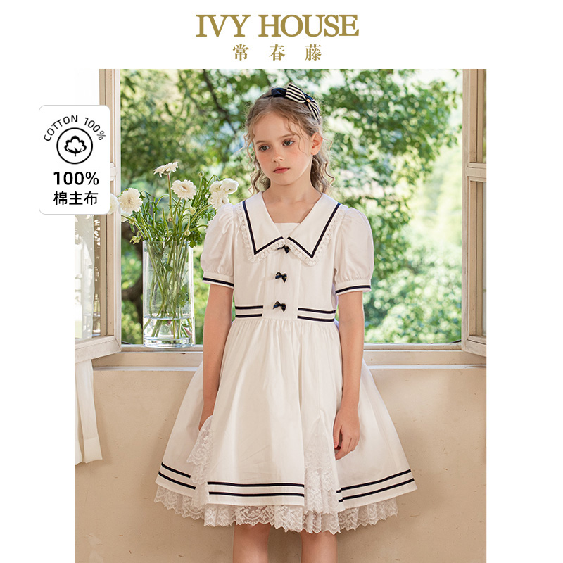 IVY HOUSE常春藤儿童装女童夏季新款 Lolita洋装连衣裙洛丽塔学院