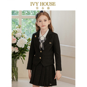 演出短款 IVY 主持入学面试正装 女童西服外套春 HOUSE常春藤儿童装