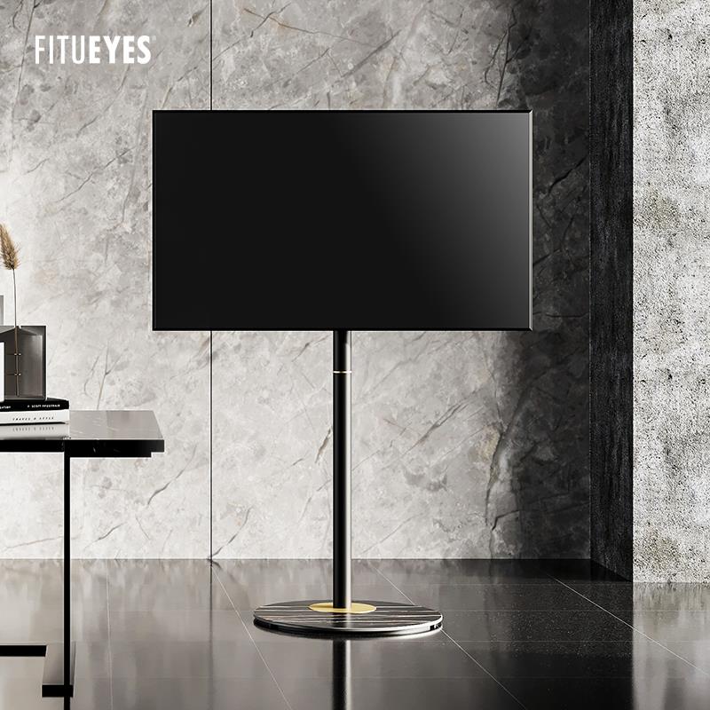 特悦视FITUEYES落地岩板纹电视支架酒店商用挂架43/55/65寸通用