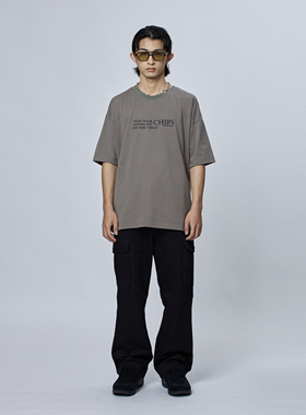 FOLIX机能户外重磅纯棉T恤男夏小众刺绣情侣短袖ins宽松半袖上衣