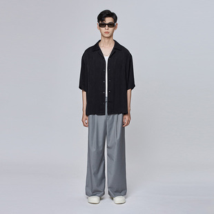 薄款 男夏季 潮流牌宽松上衣夏天休闲 衬衫 TCSP机能户外冰丝短袖