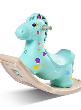 儿童摇摇马塑料男女孩子小木马x摇马加厚1-2周岁礼物宝宝益智玩具