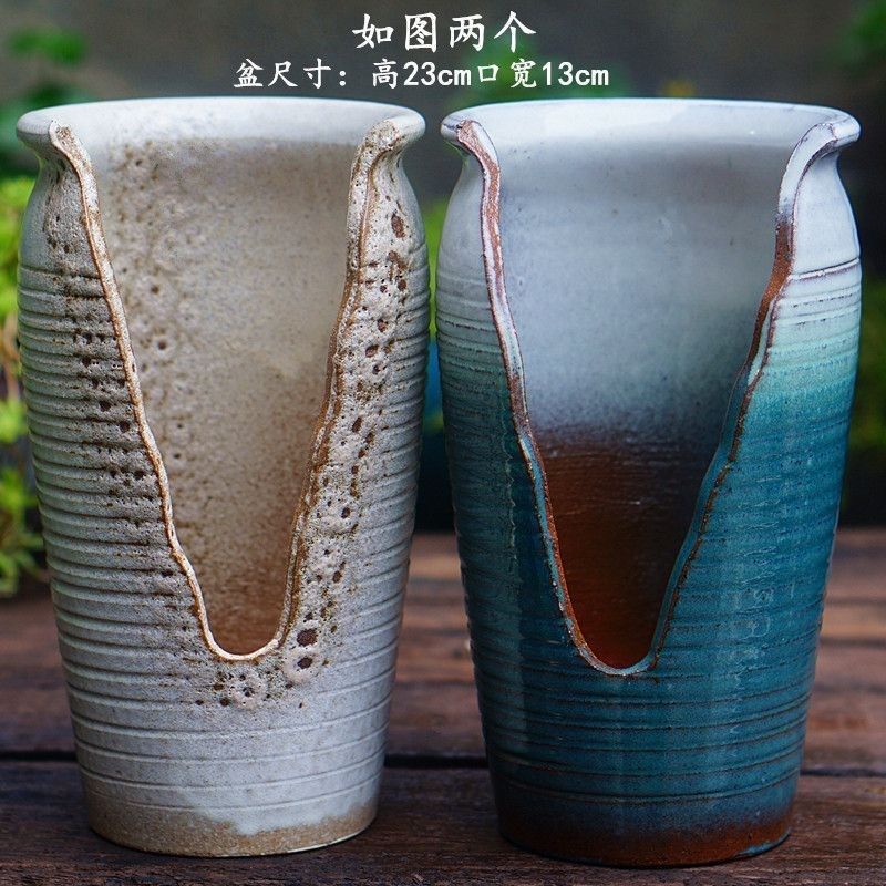 粗陶多肉花盆手工陶瓷高法师老桩紫砂透气粗陶切口陶土大缺口悬崖,鲜花速递/花卉仿真/绿植园艺,花盆,淘宝优惠券,粉丝福利购,淘宝优惠卷