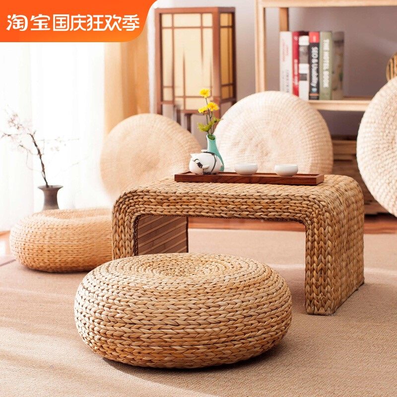 草编蒲团日式坐垫懒人坐墩藤编榻榻米垫子打坐禅修垫地上拜佛草垫,居家布艺,蒲团,淘宝优惠券,粉丝福利购,淘宝优惠卷