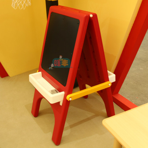 儿童双面画板 幼儿磁性画架 塑料多功能画板 豪华型小黑板