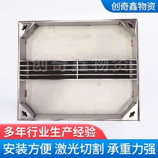 井盖方形市政道路美化装饰不锈钢井盖板下N水道盖板雨水污水井盖