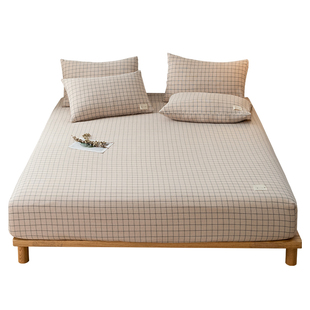 A类纯棉床笠单件加厚100全棉水洗棉床罩儿童床防滑固定床垫套定制