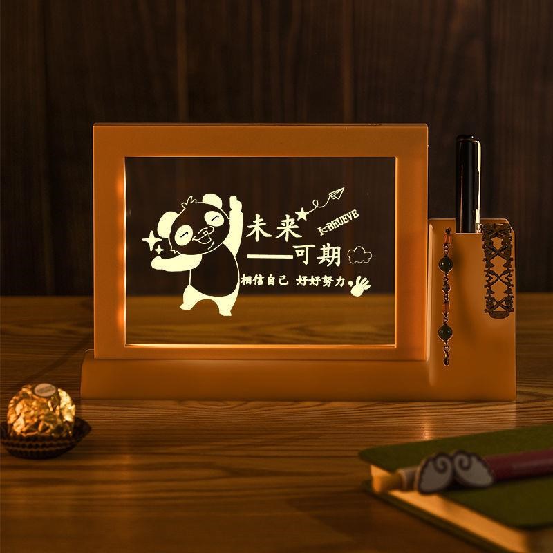 3D笔筒小夜灯学习励志摆件送老师学生男女朋友学生奖品开学礼品