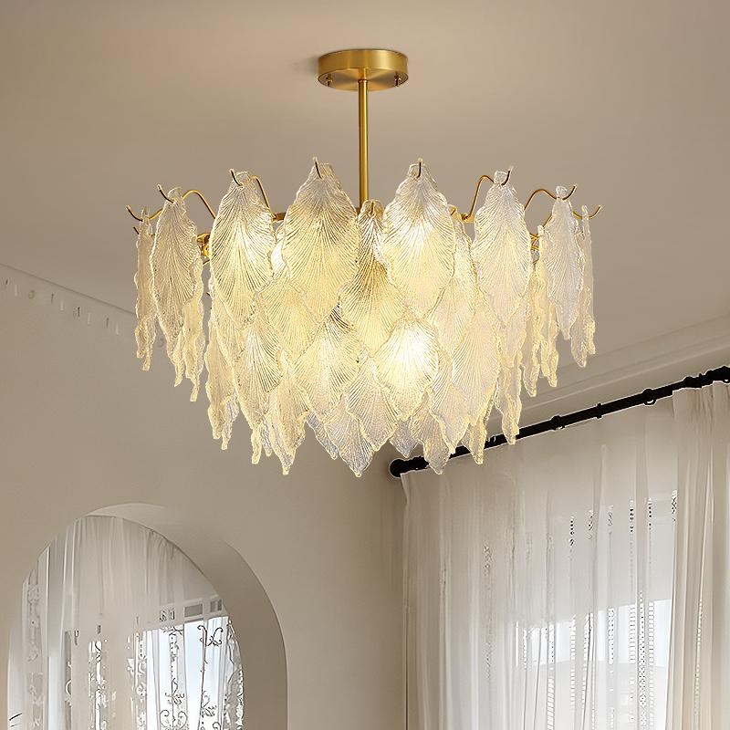 全铜法式轻奢客厅吊灯浪漫珍珠房间书房奶油风温馨高档主卧室灯具