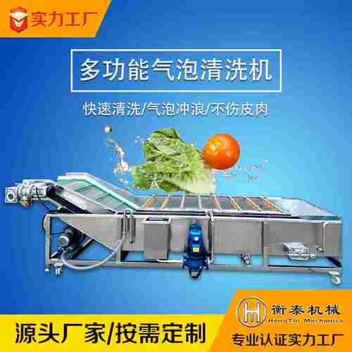 果气泡清洗机水蔬菜清洗果设备全自动型大商蔬用连续叶类洗菜机