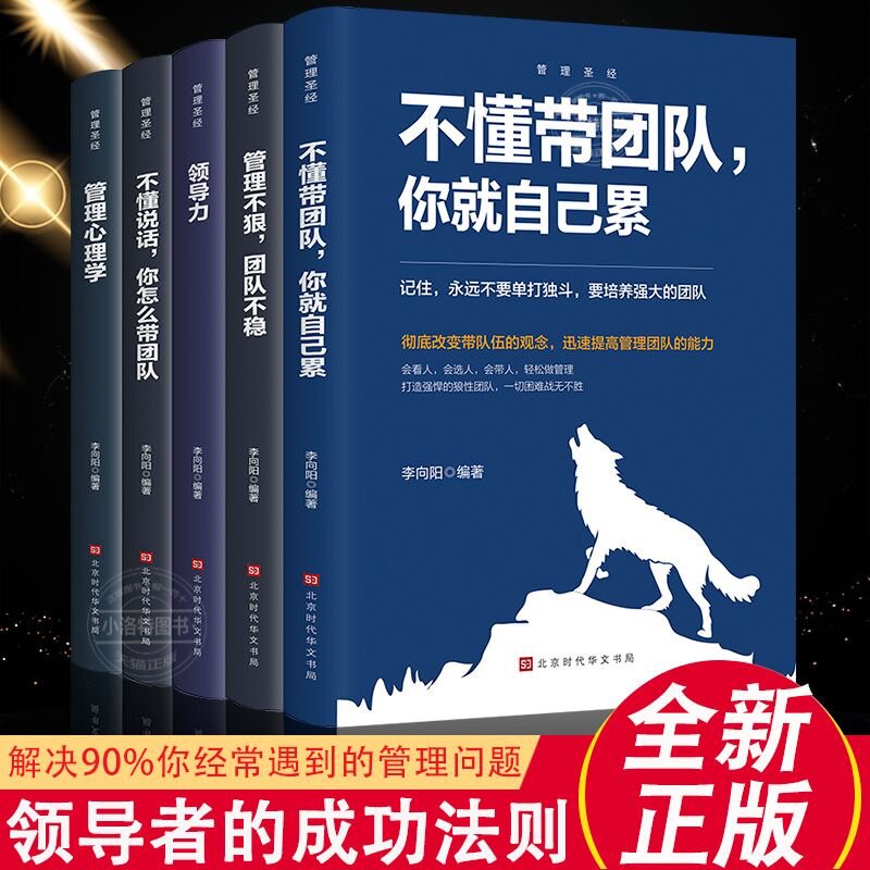 正版 企业经营管理书籍全5册 企业管理成功法则不懂说话怎么带团队不懂带团队你就自己累管理不狠团队不稳领导力管理心理学高情商