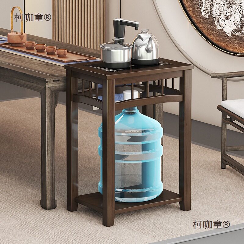 简易茶桌家用小茶台侧边柜客厅阳台茶几烧水壶一体水桶架煮垒德株