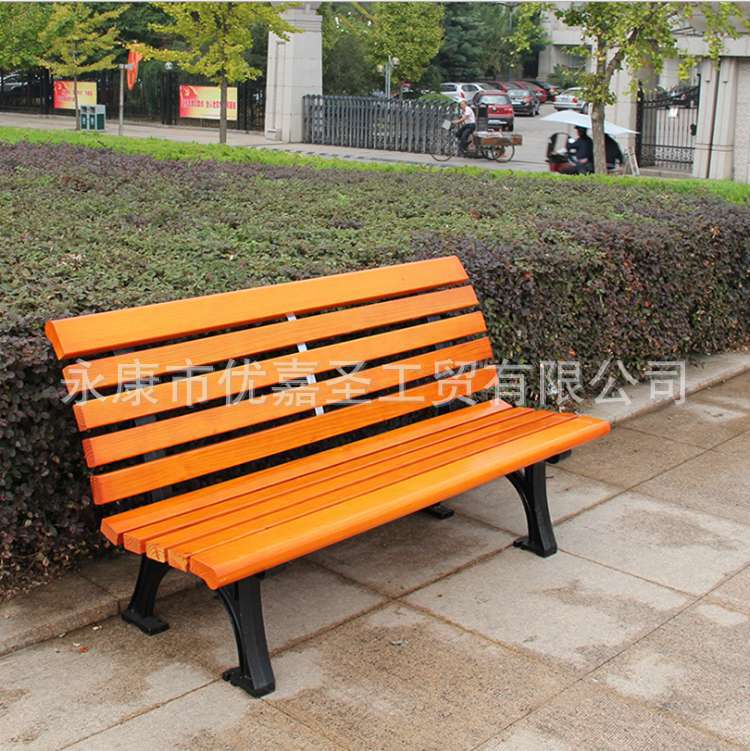 户外休闲座椅室外景区公园广场休息长椅园林实木长条凳防腐木长椅