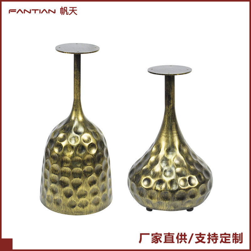 复古工业风铁艺茶几脚小圆桌角几沙发边几底座支架桌腿厂家批发