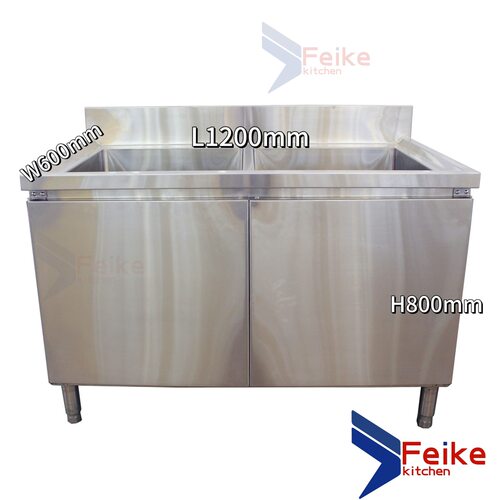 hot sale 实验室120*60*80不锈钢洗手池带柜水池 inox sink