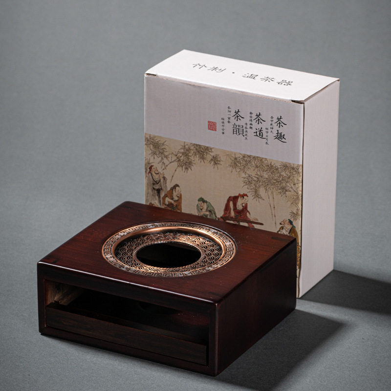 日式温茶器茶水壶公道杯保温器蜡烛温茶炉烛台温酒器加热底座茶具