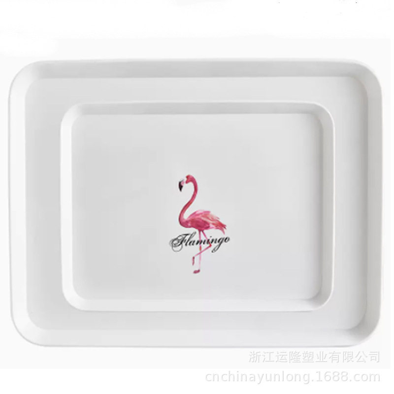 欧式茶家用酒店创意长方形客厅放杯子水果彩色托盘