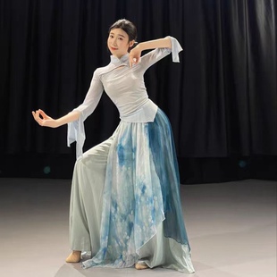 青花瓷古典舞服装苏州慢演出服中国舞纱衣艺考练功服念琵琶表演服