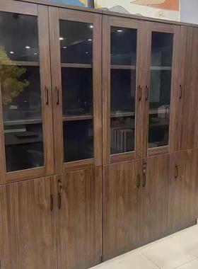 文件质柜资料柜档防案柜办公室储物柜家公HS006用尘书柜置物柜木