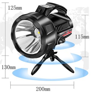 1000W Portable Super Bright LED SearchlighMt Flashlight Flas