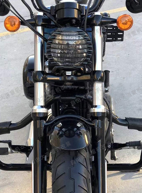 哈雷XL883改装电镀保险杆 48/1200定制黑色原厂护杠4900Y0006现货