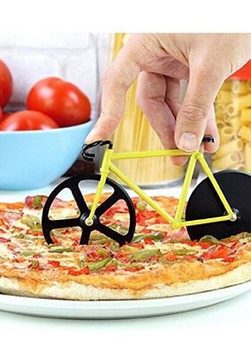 极速Stainless Steenl Bicycle Pizza Cutter Creative Pizza Kni
