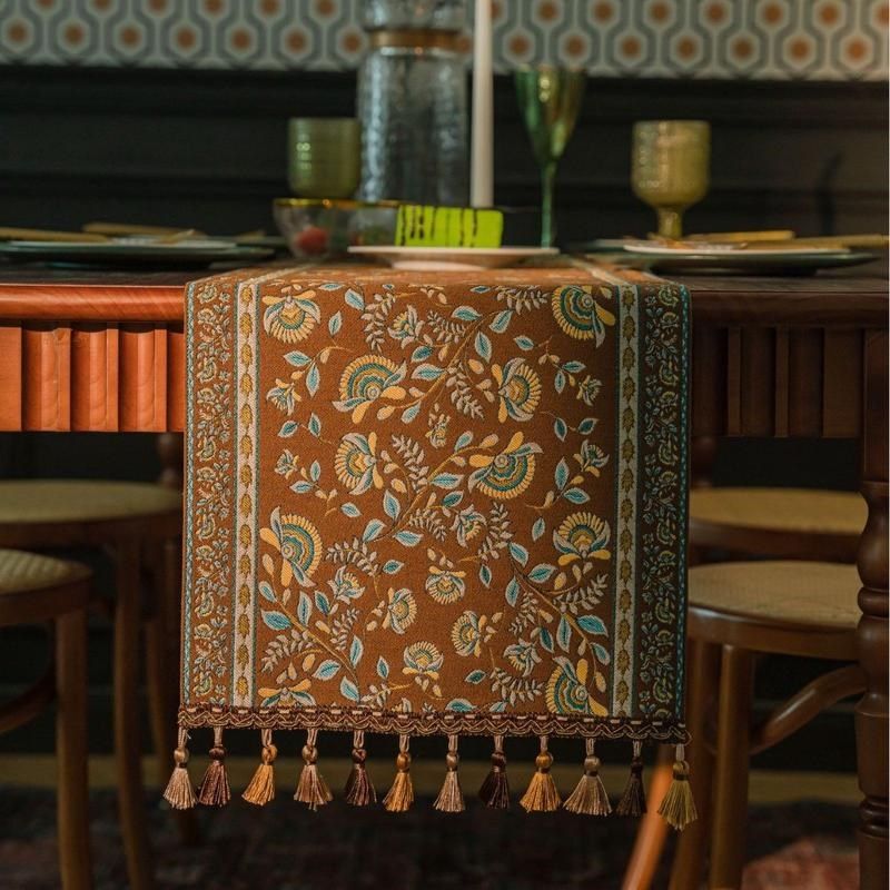 一件包邮新中式茶旗流苏桌旗蓝色提D花菱形长条电视柜餐桌婚礼装,居家布艺,桌旗,淘宝优惠券,粉丝福利购,淘宝优惠卷