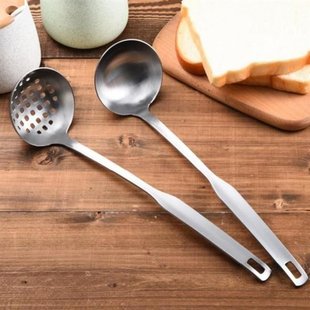 现货速发家用锅铲短柄q汤勺过滤勺学校长柄漏勺小号火锅铁勺搅拌