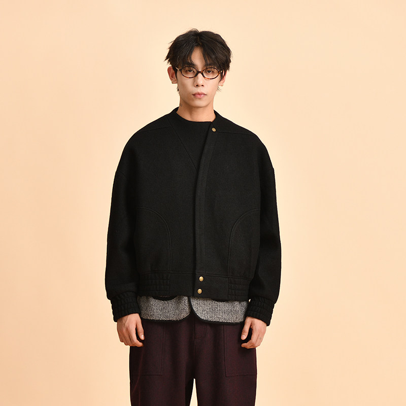 【张呈同款】HalfwayHouse25冬季新款通勤休闲重磅羊毛呢夹克外套,男装,夹克,淘宝优惠券,粉丝福利购,淘宝优惠卷