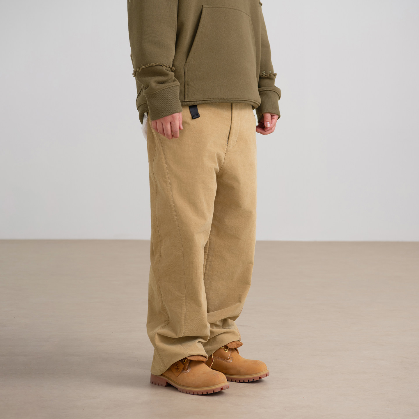 HalfwayHouse2025年秋季新款磁吸扣直筒松紧腰灯芯绒休闲工装长裤,男装,休闲裤,淘宝优惠券,粉丝福利购,淘宝优惠卷