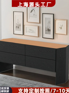 意式极简烤漆餐边柜入户玄关高柜现代简约碗柜多功能酒柜储物柜