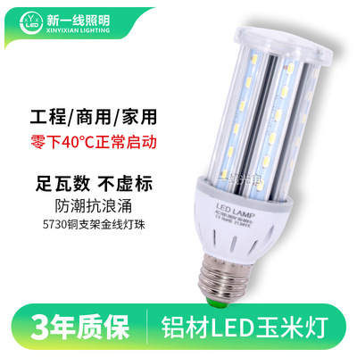 led灯泡e27螺纹口家用超亮节能灯e40螺口吊灯庭院路灯玉米灯5730