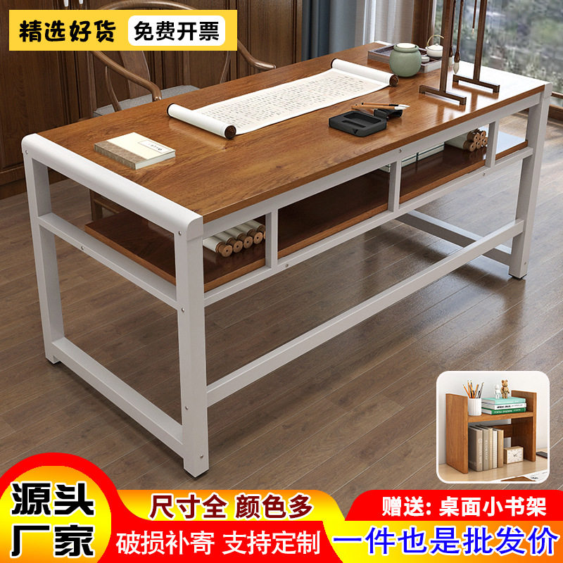 书法桌双层书桌绘画桌书画桌毛笔专用写字台培训桌简易桌子大书桌