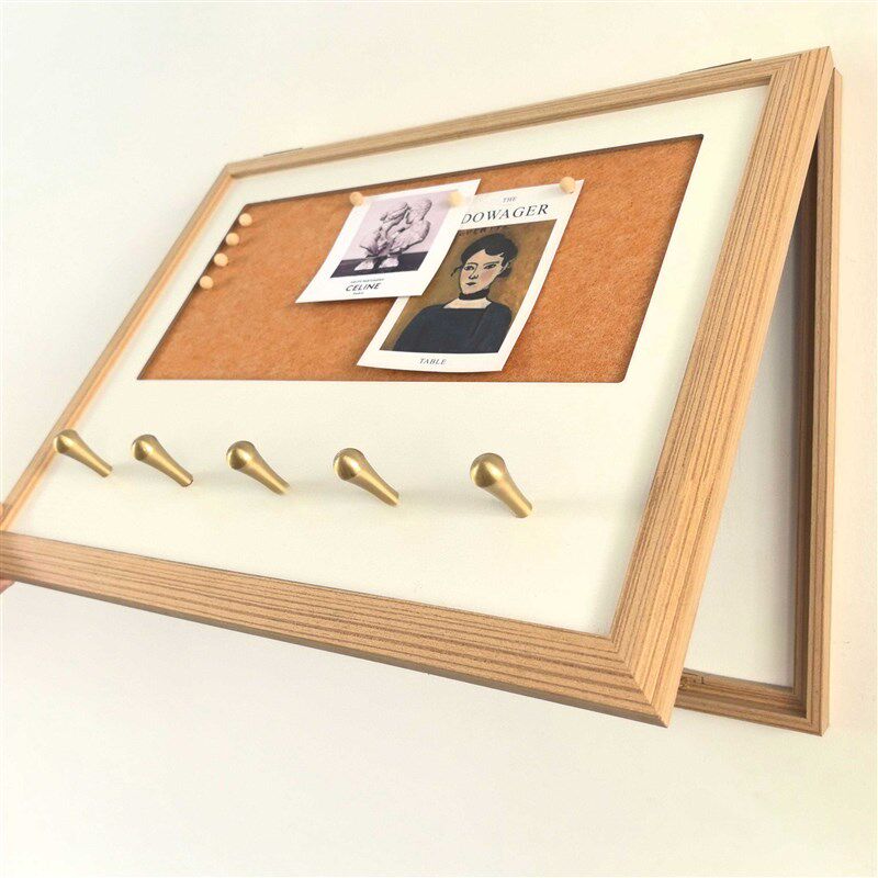 电箱电表箱装饰挂衣架电闸箱带挂钩D木纹电表盒置物架挂钥匙遮挡图片