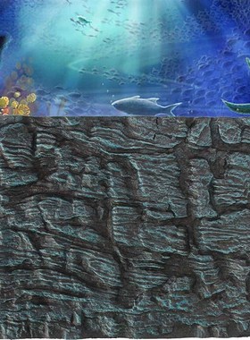 Aquarium g3D Foam Stone Rock Board Plate Reptile Fish Tank B
