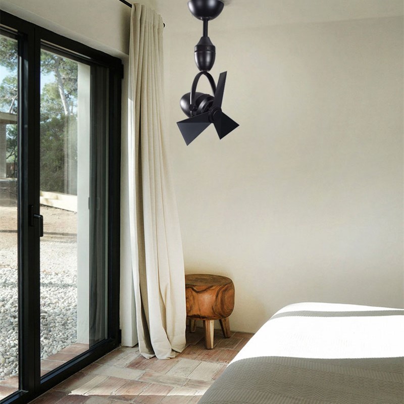 北欧极简现代工业无灯吊扇家用侘寂风 餐厅卧N室角落DC可遥头风扇