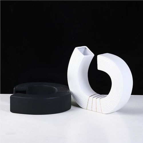 轻奢北欧黑白几何瓷ZM8s942件创意极简软家居样板装房艺术饰品摆